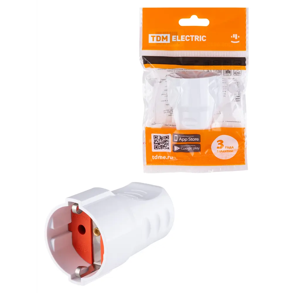 Фото Розетка кабельная Tdm electric SQ1806-0211 с заземлением 250 В 16 A цвет белый Фото Розетка кабельная Tdm electric SQ1806-0211 с заземлением 250 В 16 A цвет белый