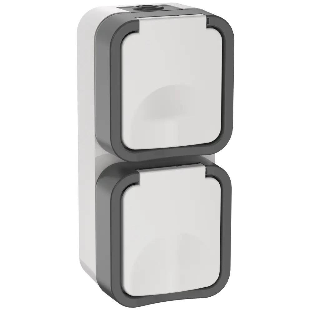 Фото Розетка двойная накладная Iek Tors TS-R26-16-55-V-K41 с заземлением с крышкой цвет белый Фото Розетка двойная накладная Iek Tors TS-R26-16-55-V-K41 с заземлением с крышкой цвет белый