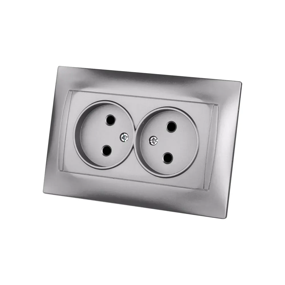 Фото 2 Розетка двойная накладная Tdm electric Дача SQ1815-0224 с заземлением цвет белый Фото 2 Розетка двойная накладная Tdm electric Дача SQ1815-0224 с заземлением цвет белый