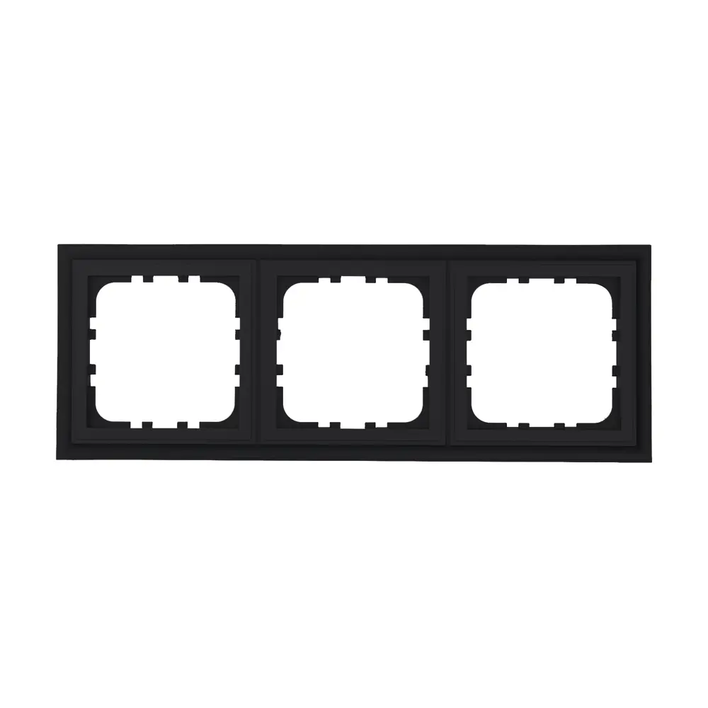 Фото Рамка для розеток и выключателей Lk studio LK80 Classic 3 поста цвет черный Фото Рамка для розеток и выключателей Lk studio LK80 Classic 3 поста цвет черный
