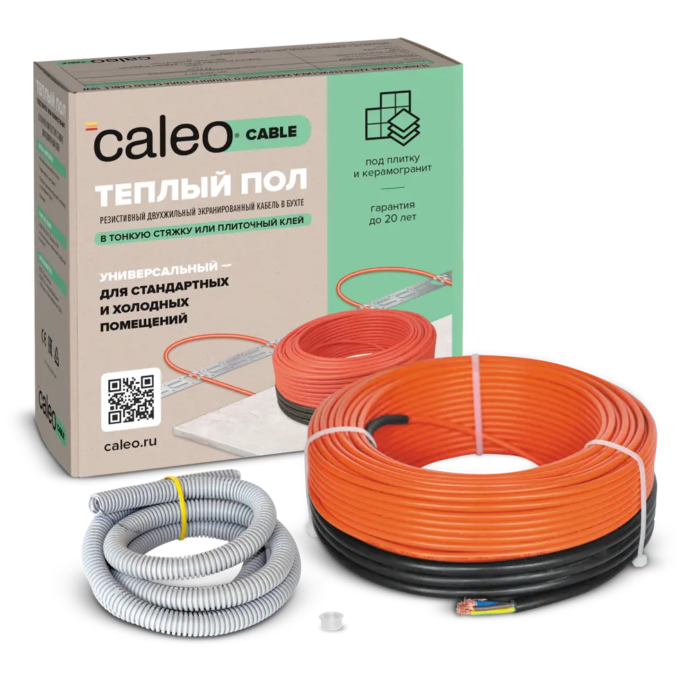 Фото Нагревательный кабель для теплого пола Caleo Cable 17W 59 м 1000 Вт Фото Нагревательный кабель для теплого пола Caleo Cable 17W 59 м 1000 Вт
