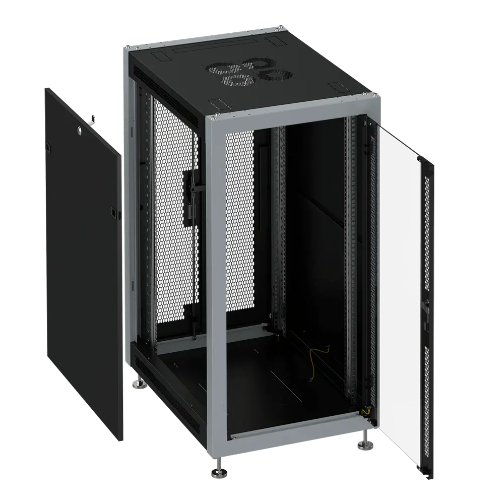 Фото 2 Шкаф телекоммуникационный серверный напольный Sysmatrix SL 6015.914 15U 600x1000x800 мм цвет черный Фото 2 Шкаф телекоммуникационный серверный напольный Sysmatrix SL 6015.914 15U 600x1000x800 мм цвет черный