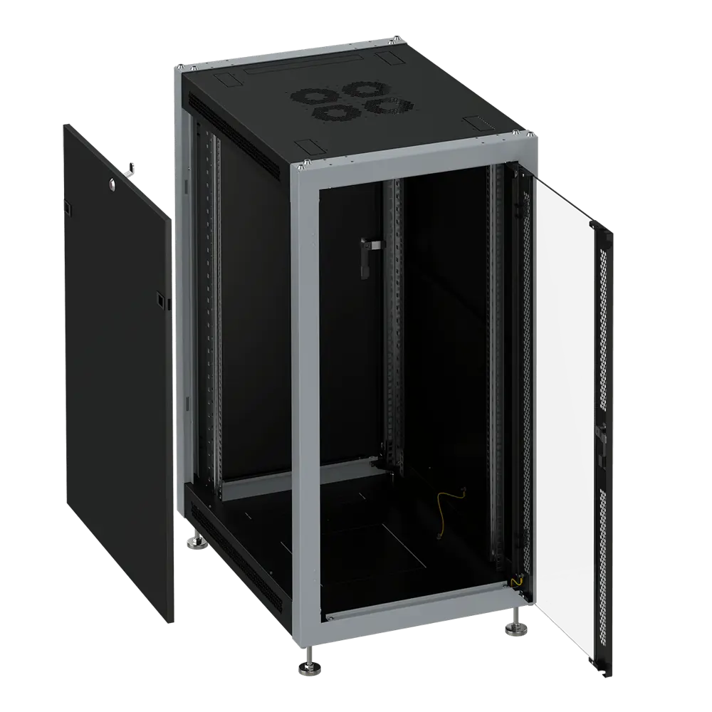 Фото 2 Шкаф телекоммуникационный серверный напольный Sysmatrix SL 6615.912 15U 600x600x800 мм цвет черный Фото 2 Шкаф телекоммуникационный серверный напольный Sysmatrix SL 6615.912 15U 600x600x800 мм цвет черный