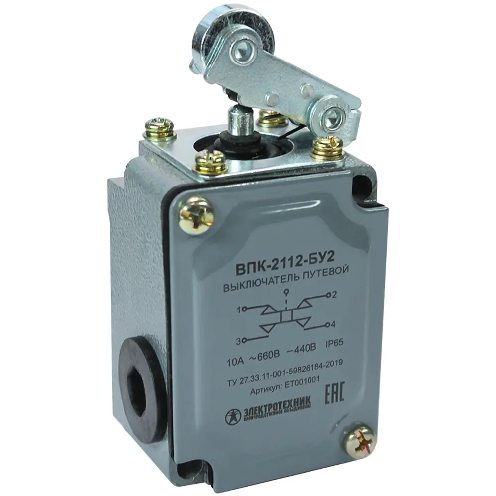 Фото Выключатель путевой Электротехник ВПК-2112-БУ2 IP65