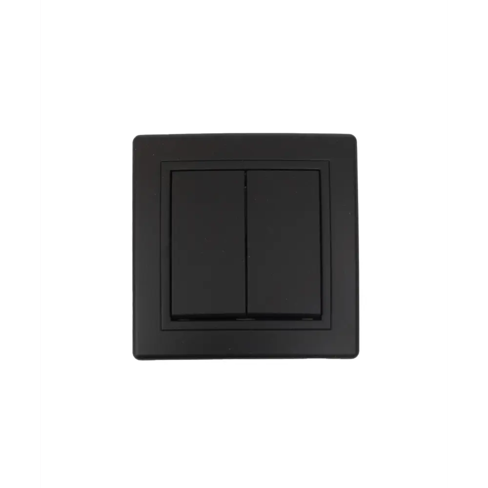 Фото Выключатель встраиваемый Aling-conel Prestige 606.E1E1 2 клавиши цвет чёрный soft touch Фото Выключатель встраиваемый Aling-conel Prestige 606.E1E1 2 клавиши цвет чёрный soft touch