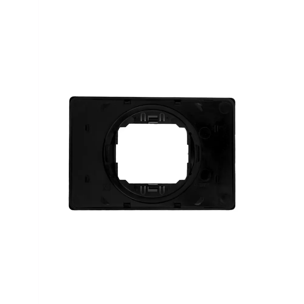 Фото Рамка для розеток и выключателей Aling-conel Eon 1 пост цвет чёрный набор 3 шт.