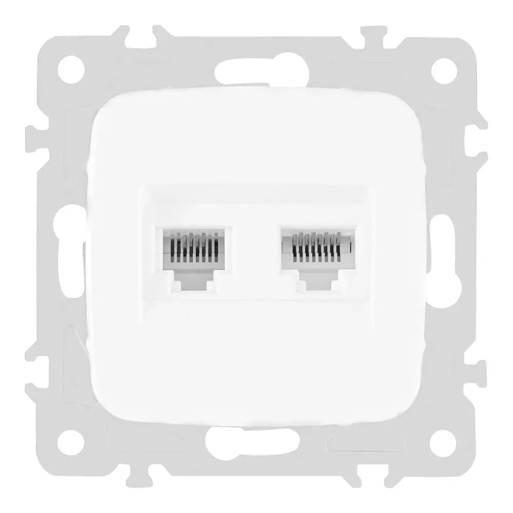 Фото 4 Розетка телефонная встраиваемая Arte milano 205.44-1.white RJ11 RJ45 цвет белый Фото 4 Розетка телефонная встраиваемая Arte milano 205.44-1.white RJ11 RJ45 цвет белый