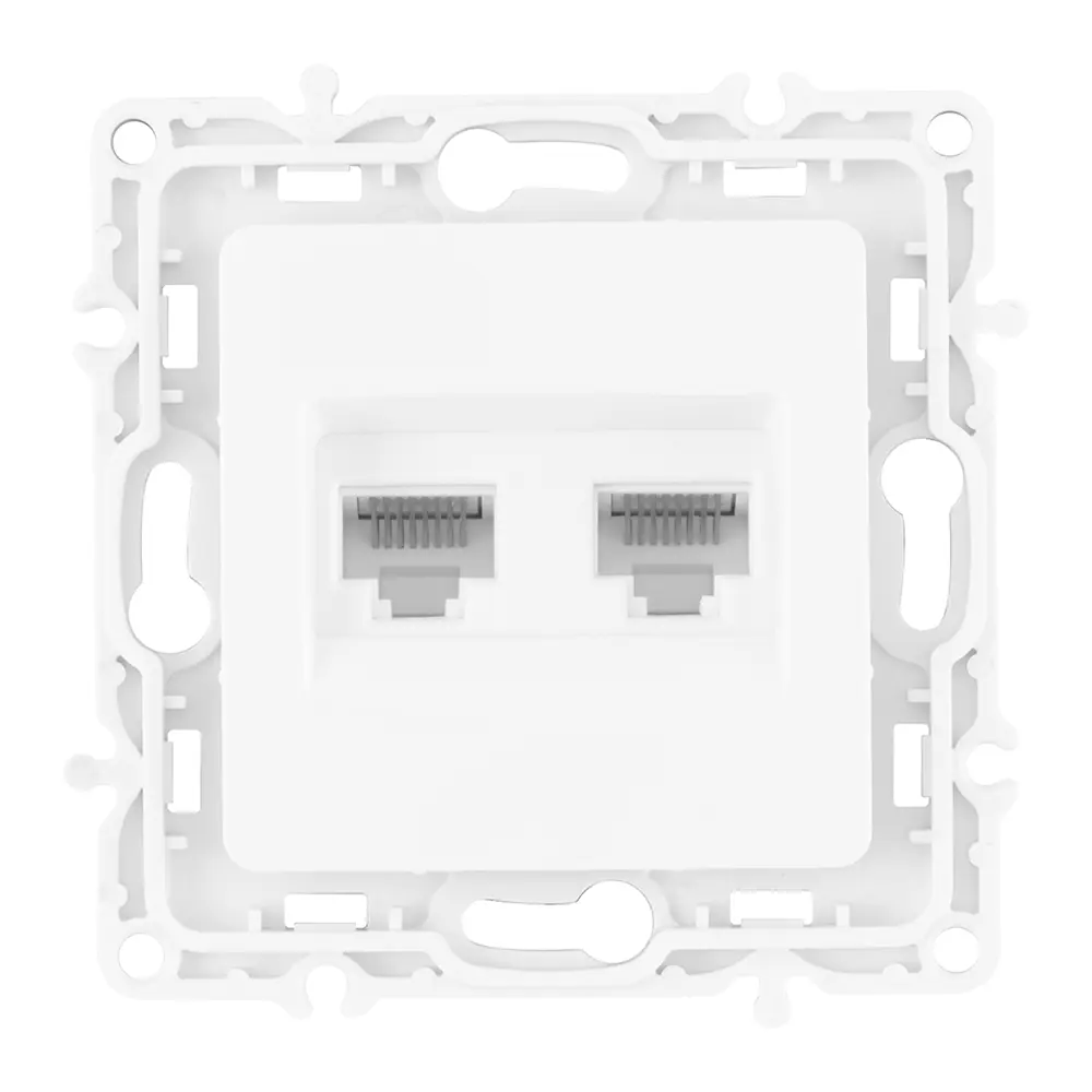Фото 3 Розетка компьютерная встраиваемая Arte milano 217.45-2.white RJ45 цвет белый Фото 3 Розетка компьютерная встраиваемая Arte milano 217.45-2.white RJ45 цвет белый