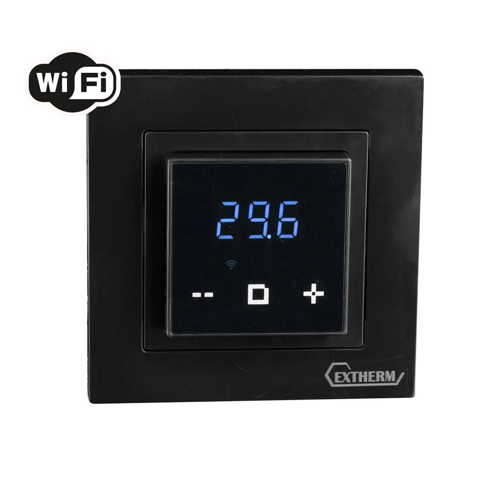 Фото Терморегулятор для теплого пола Extherm ET-44-B электронный цвет черный Фото Терморегулятор для теплого пола Extherm ET-44-B электронный цвет черный