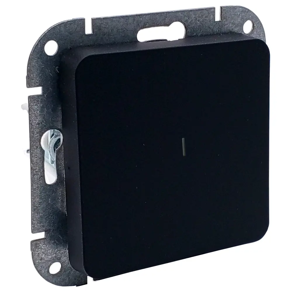 Фото Выключатель встраиваемый Bylectrica Аструм С110-3507 1 клавиша с подсветкой цвет карбон Фото Выключатель встраиваемый Bylectrica Аструм С110-3507 1 клавиша с подсветкой цвет карбон