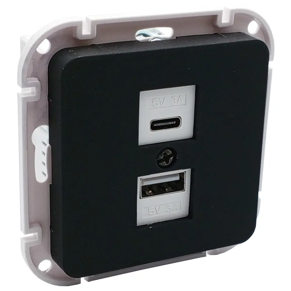 Фото Розетка USB встраиваемая Bylectrica Аструм РП5-6562 цвет карбон Фото Розетка USB встраиваемая Bylectrica Аструм РП5-6562 цвет карбон