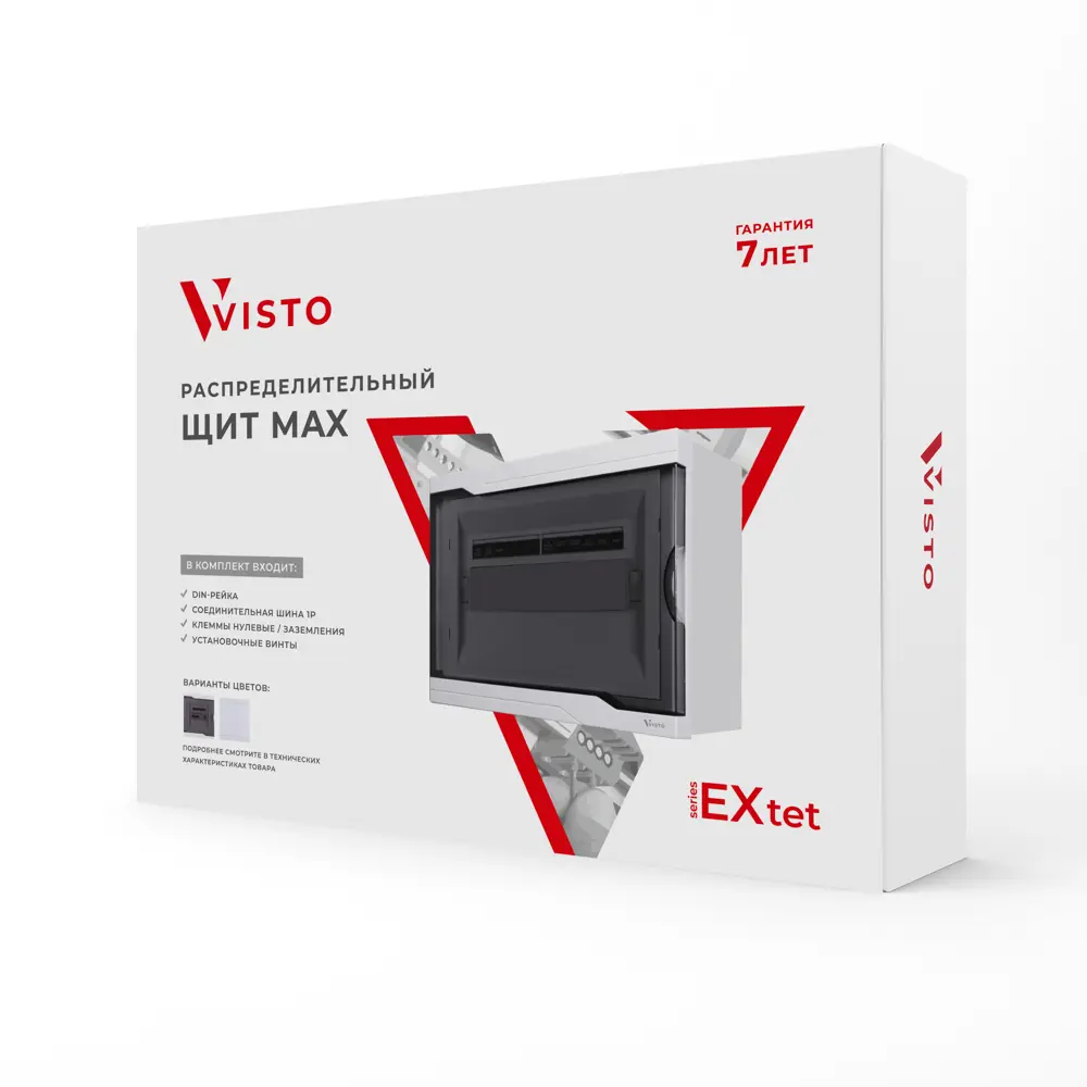 Фото 3 Щит распределительный встраиваемый Visto MAX ЩРВ 24 модуля IP30 поликарбонат цвет белый Фото 3 Щит распределительный встраиваемый Visto MAX ЩРВ 24 модуля IP30 поликарбонат цвет белый