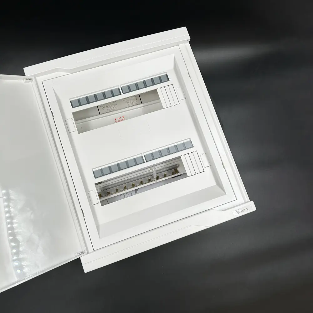 Фото 5 Щит распределительный встраиваемый Visto MAX ЩРВ 24 модуля IP30 поликарбонат цвет белый Фото 5 Щит распределительный встраиваемый Visto MAX ЩРВ 24 модуля IP30 поликарбонат цвет белый