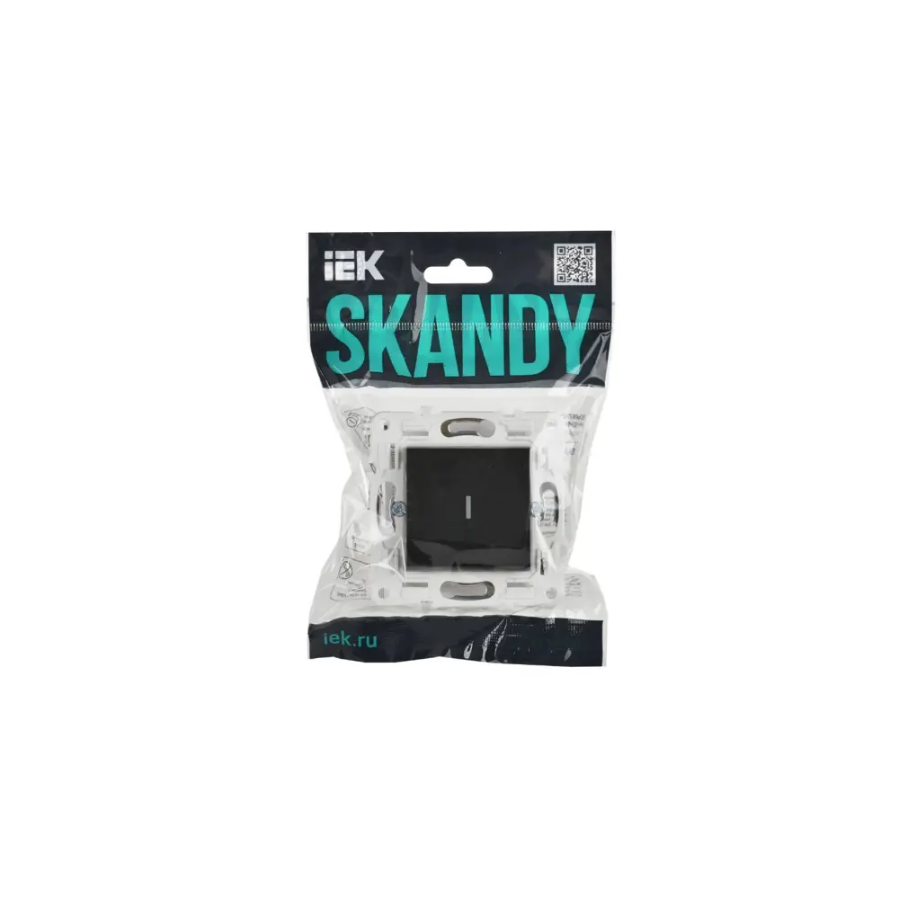 Фото Выключатель проходной встраиваемый Iek Skandy SK-V12-1-10-K02 1 клавиша с подсветкой цвет черный Фото Выключатель проходной встраиваемый Iek Skandy SK-V12-1-10-K02 1 клавиша с подсветкой цвет черный