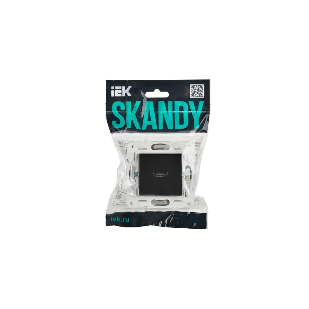 Фото 2 Розетка HDMI встраиваемая Iek Skandy SK-H10-K02 цвет черный