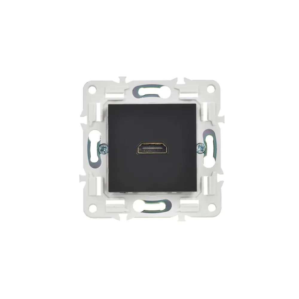 Фото 3 Розетка HDMI встраиваемая Iek Skandy SK-H10-K02 цвет черный
