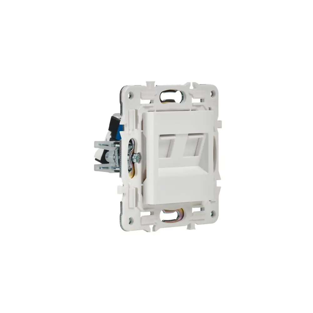 Фото 4 Розетка компьютерная двойная встраиваемая Iek Skandy SK-K20-1-K01 RJ45 Cat 5E цвет арктический белый Фото 4 Розетка компьютерная двойная встраиваемая Iek Skandy SK-K20-1-K01 RJ45 Cat 5E цвет арктический белый
