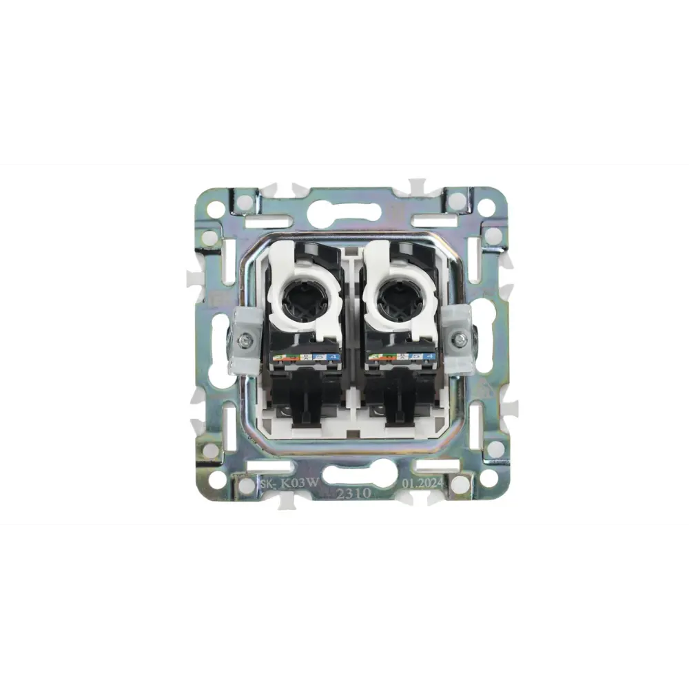 Фото 7 Розетка компьютерная двойная встраиваемая Iek Skandy SK-K20-1-K01 RJ45 Cat 5E цвет арктический белый Фото 7 Розетка компьютерная двойная встраиваемая Iek Skandy SK-K20-1-K01 RJ45 Cat 5E цвет арктический белый