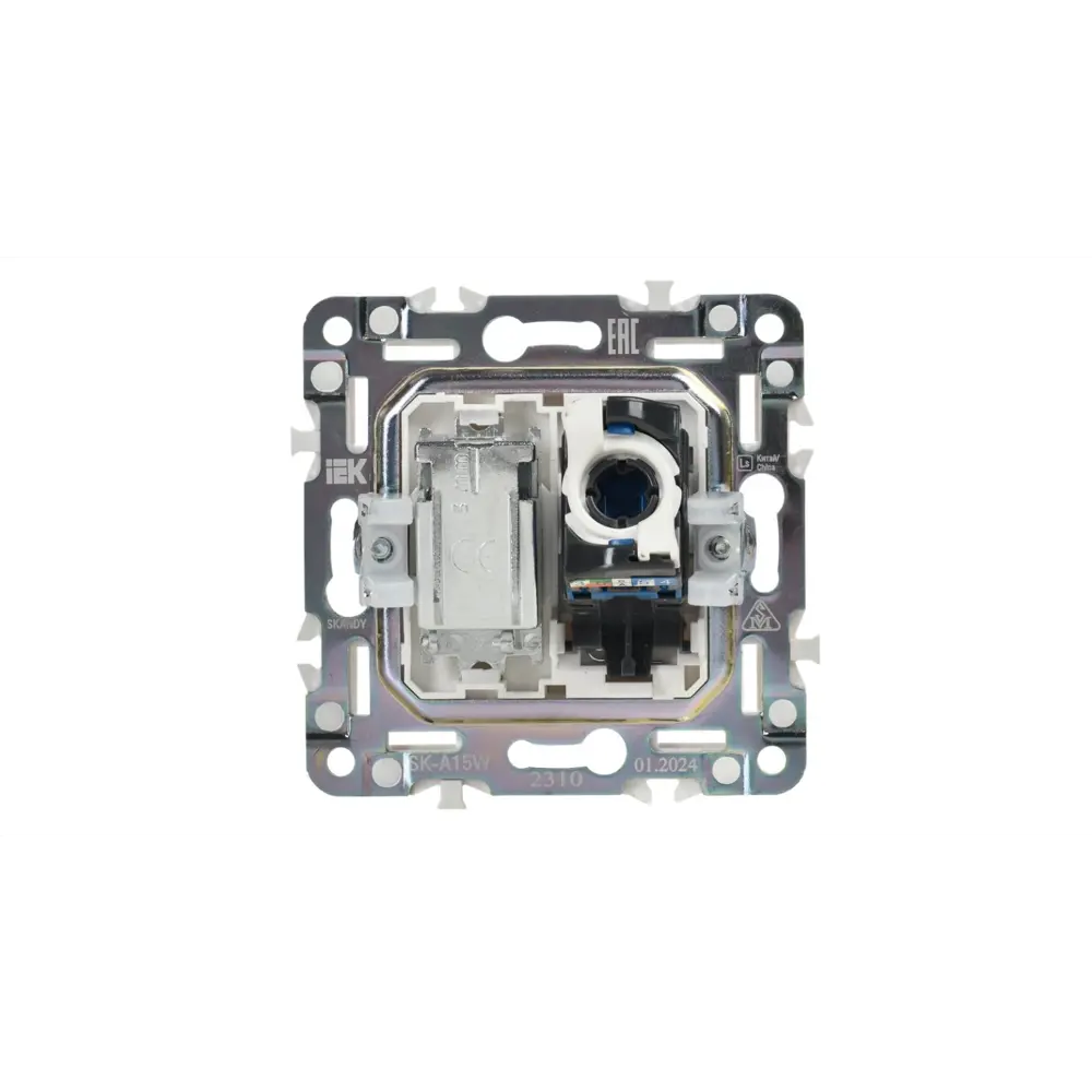 Фото 6 Розетка для телевизора и компьютера встраиваемая Iek Skandy SK-AK20-2-K01 RJ45 Cat 6E цвет арктический белый Фото 6 Розетка для телевизора и компьютера встраиваемая Iek Skandy SK-AK20-2-K01 RJ45 Cat 6E цвет арктический белый