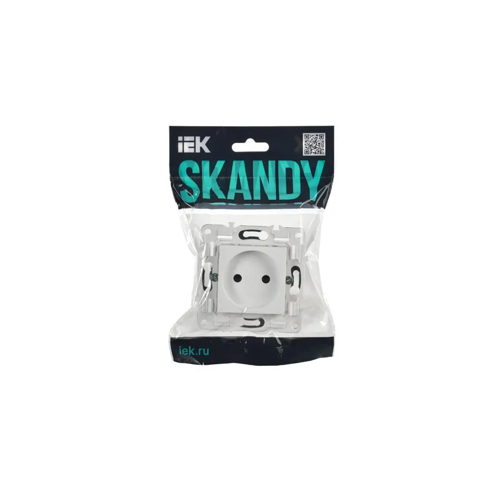 Фото 2 Розетка встраиваемая Iek Skandy SK-R10-10-K01 цвет арктический белый Фото 2 Розетка встраиваемая Iek Skandy SK-R10-10-K01 цвет арктический белый