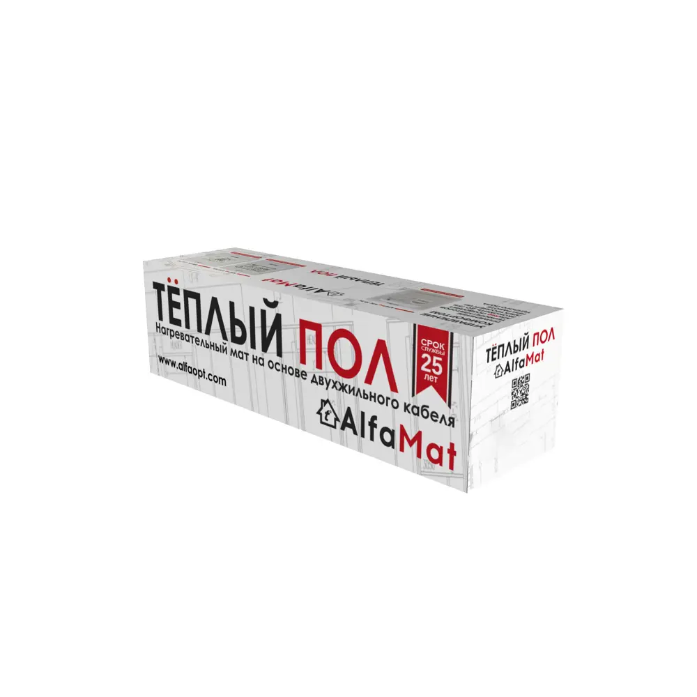Фото Нагревательный мат для теплого пола Alfaopt 1 м² 150 Вт Фото Нагревательный мат для теплого пола Alfaopt 1 м² 150 Вт