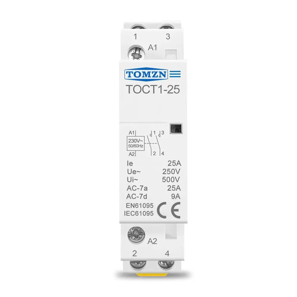 Фото Контактор Tomzn TOCT1-25 25 А 230 В 2NO Фото Контактор Tomzn TOCT1-25 25 А 230 В 2NO