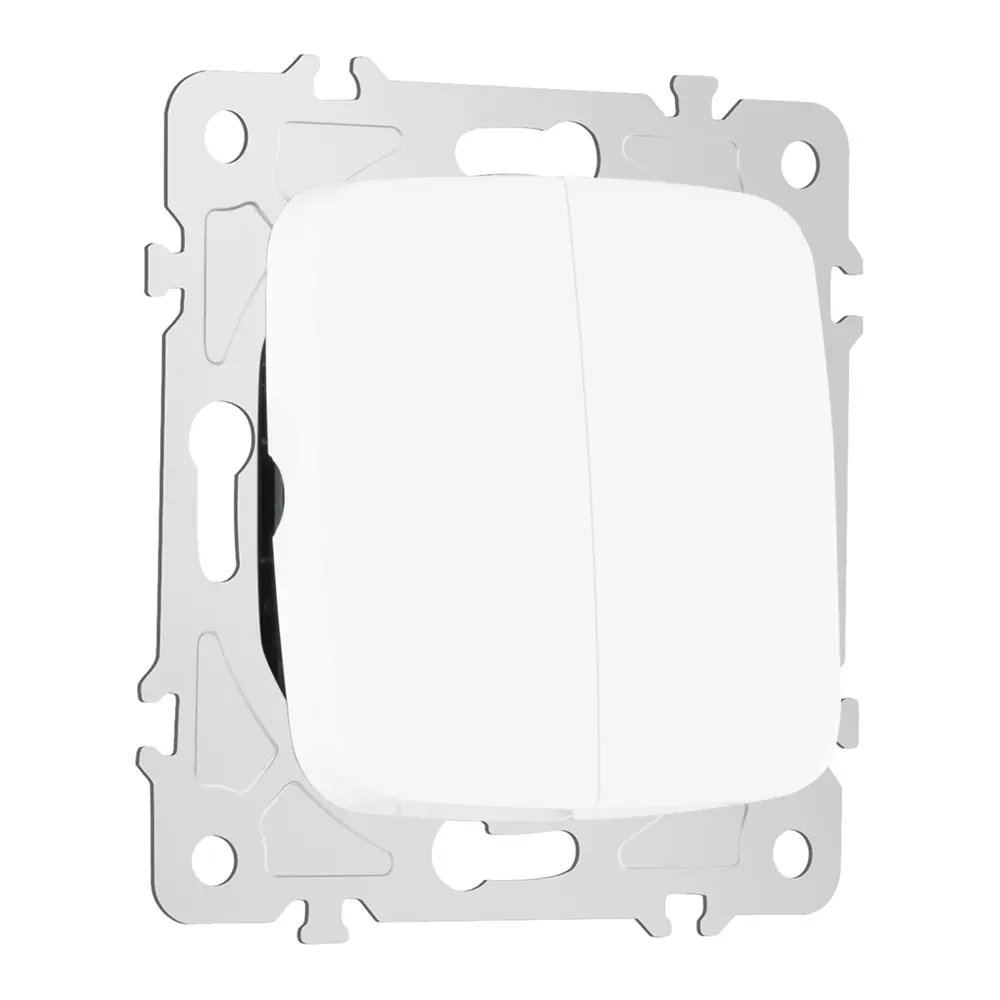 Фото 4 Выключатель встраиваемый Arte milano 385563 2 клавиши цвет белый Фото 4 Выключатель встраиваемый Arte milano 385563 2 клавиши цвет белый