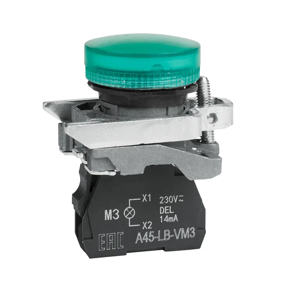 Фото Сигнальная лампа КЭАЗ OptiSignal D22 C4-L-M3 230-240VAC XB4BVM3 металл цвет зеленый Фото Сигнальная лампа КЭАЗ OptiSignal D22 C4-L-M3 230-240VAC XB4BVM3 металл цвет зеленый