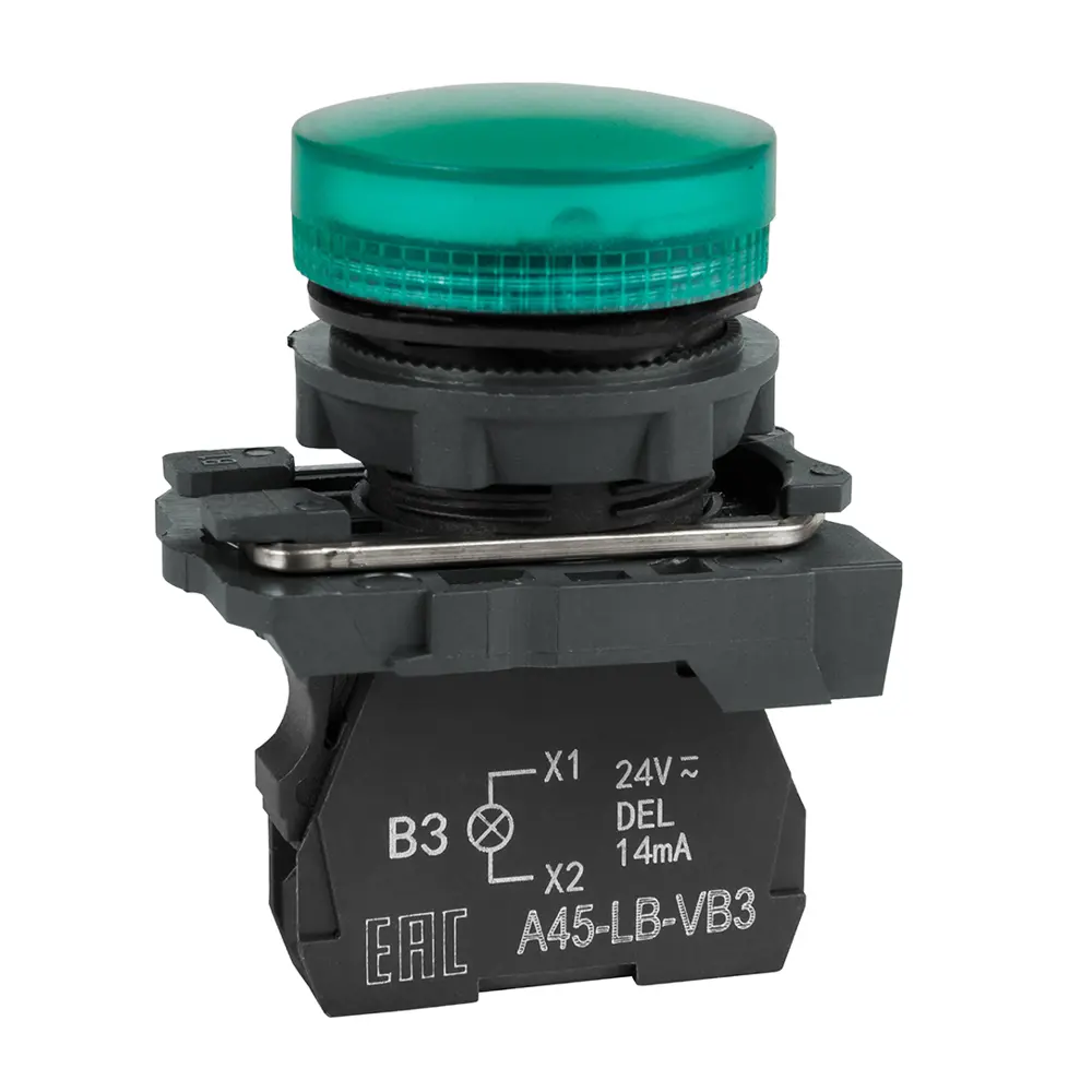 Фото Сигнальная лампа КЭАЗ OptiSignal D22 C5-L-B3 24VAC/DC XB5AVB3 пластик цвет зеленый Фото Сигнальная лампа КЭАЗ OptiSignal D22 C5-L-B3 24VAC/DC XB5AVB3 пластик цвет зеленый