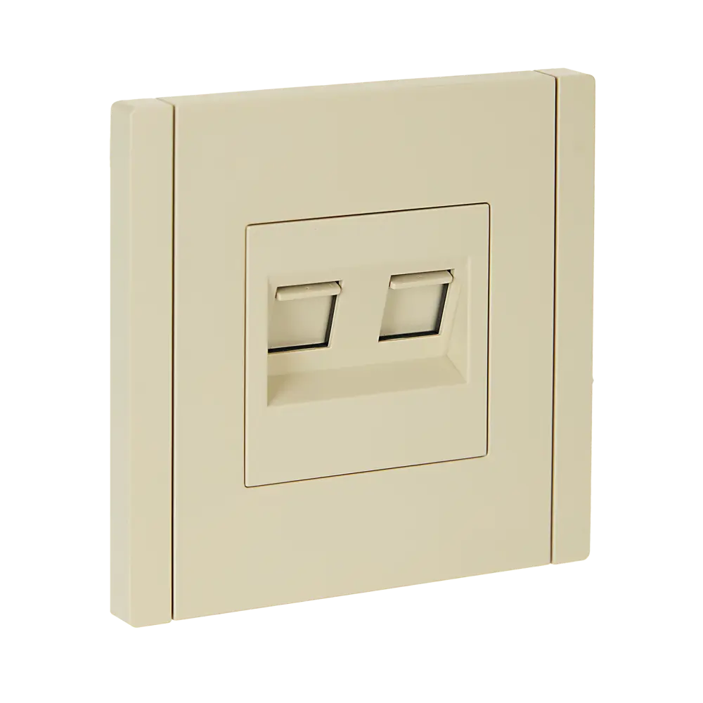 Фото Розетка компьютерная двойная встраиваемая Iek Forte&Piano FP-K20-1-K10 RJ45 Cat 5E цвет ваниль Фото Розетка компьютерная двойная встраиваемая Iek Forte&Piano FP-K20-1-K10 RJ45 Cat 5E цвет ваниль