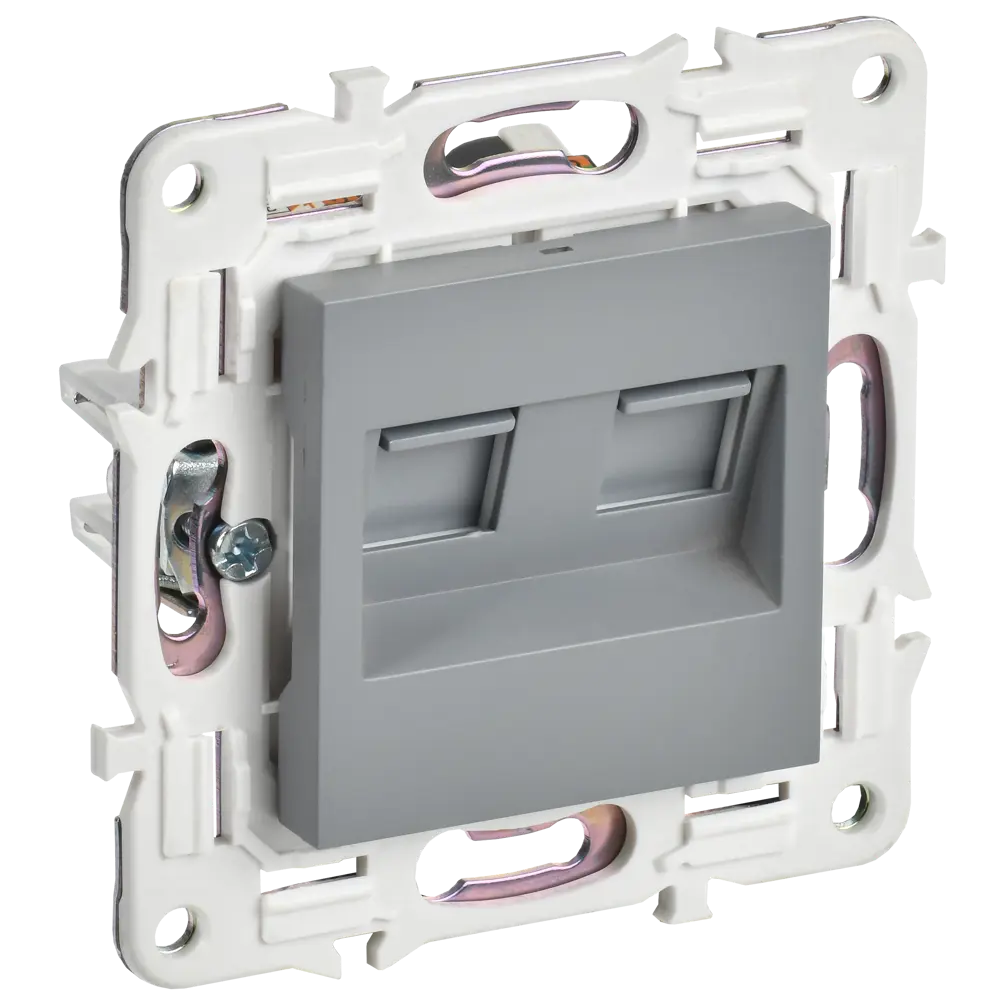 Фото Розетка компьютерная встраиваемая Iek Skandy SK-K20-2-K03 RJ45 Cat 6 цвет серый Фото Розетка компьютерная встраиваемая Iek Skandy SK-K20-2-K03 RJ45 Cat 6 цвет серый
