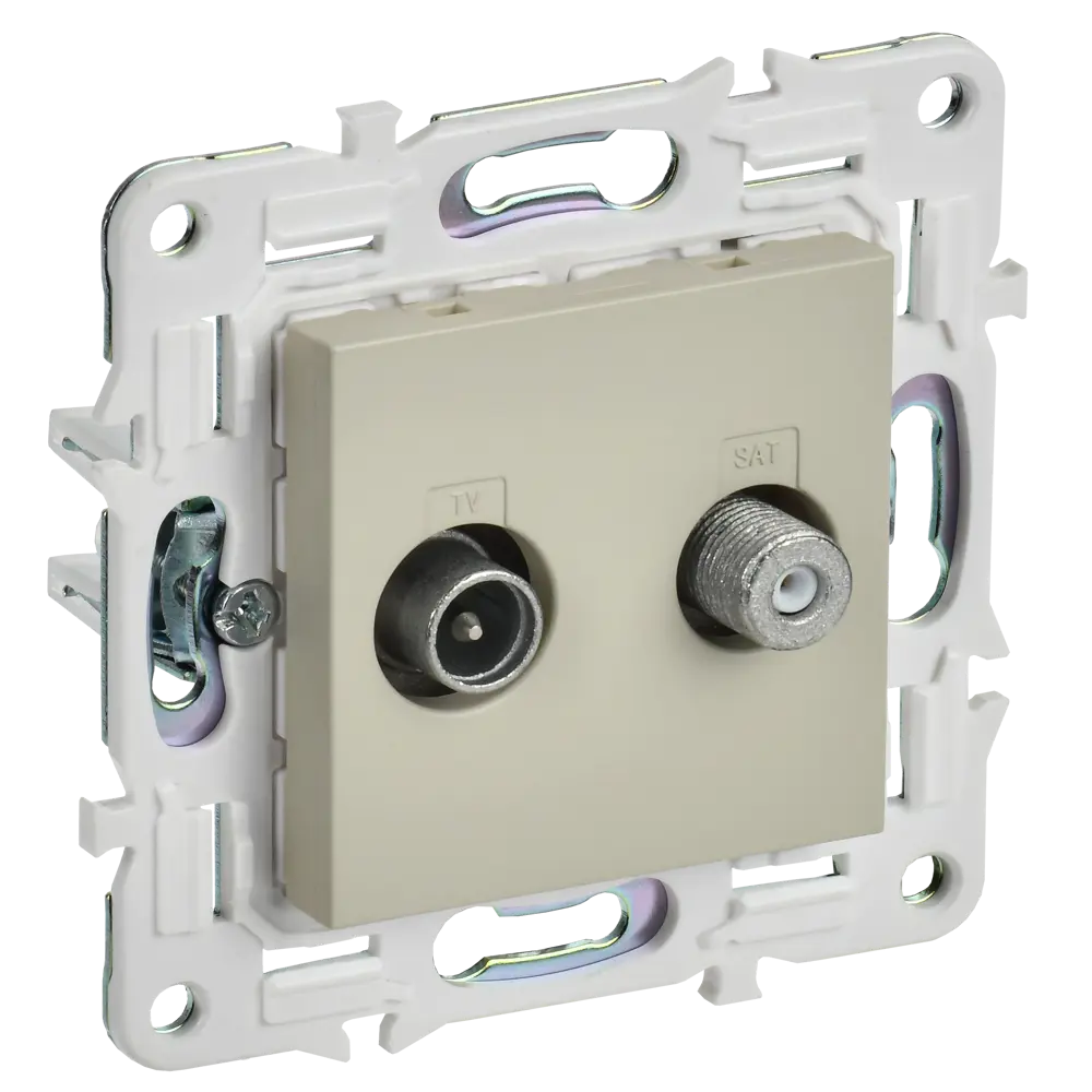 Фото Розетка ТВ/спутник встраиваемая Iek Skandy SK-AF20-O-K10 цвет бежевый Фото Розетка ТВ/спутник встраиваемая Iek Skandy SK-AF20-O-K10 цвет бежевый