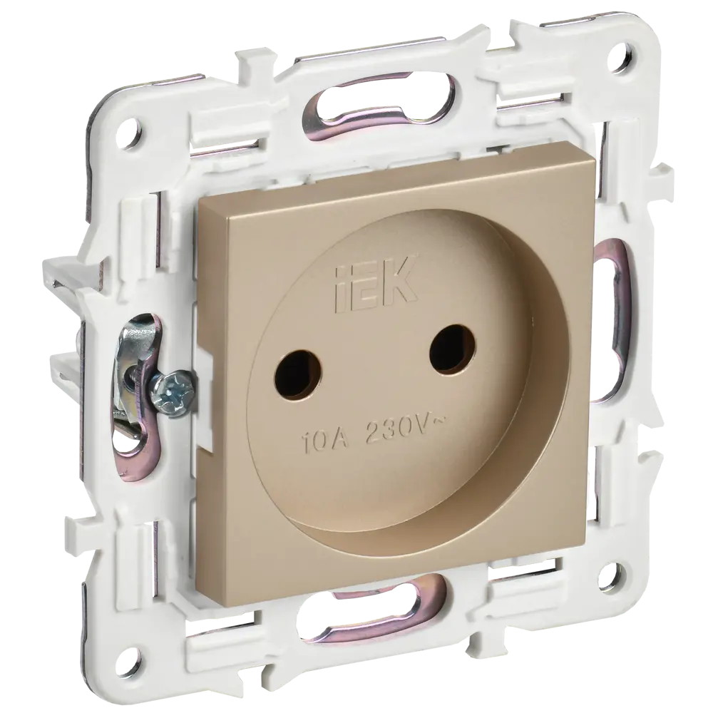 Фото Розетка встраиваемая Iek Skandy SK-R10-10-K98 цвет песочный Фото Розетка встраиваемая Iek Skandy SK-R10-10-K98 цвет песочный