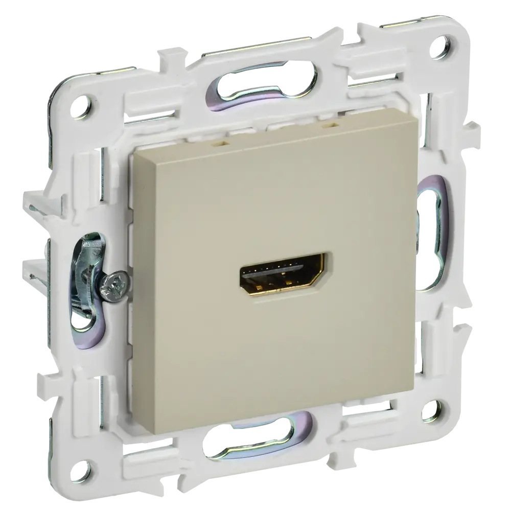 Фото Розетка HDMI встраиваемая Iek Skandy SK-H10-K10 цвет бежевый Фото Розетка HDMI встраиваемая Iek Skandy SK-H10-K10 цвет бежевый