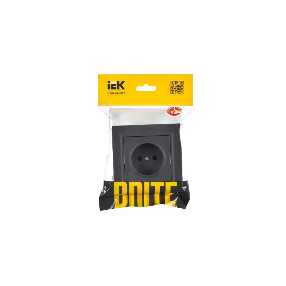 Фото 2 Розетка встраиваемая Iek Brite BR-R10-10-K53-F цвет графит Фото 2 Розетка встраиваемая Iek Brite BR-R10-10-K53-F цвет графит