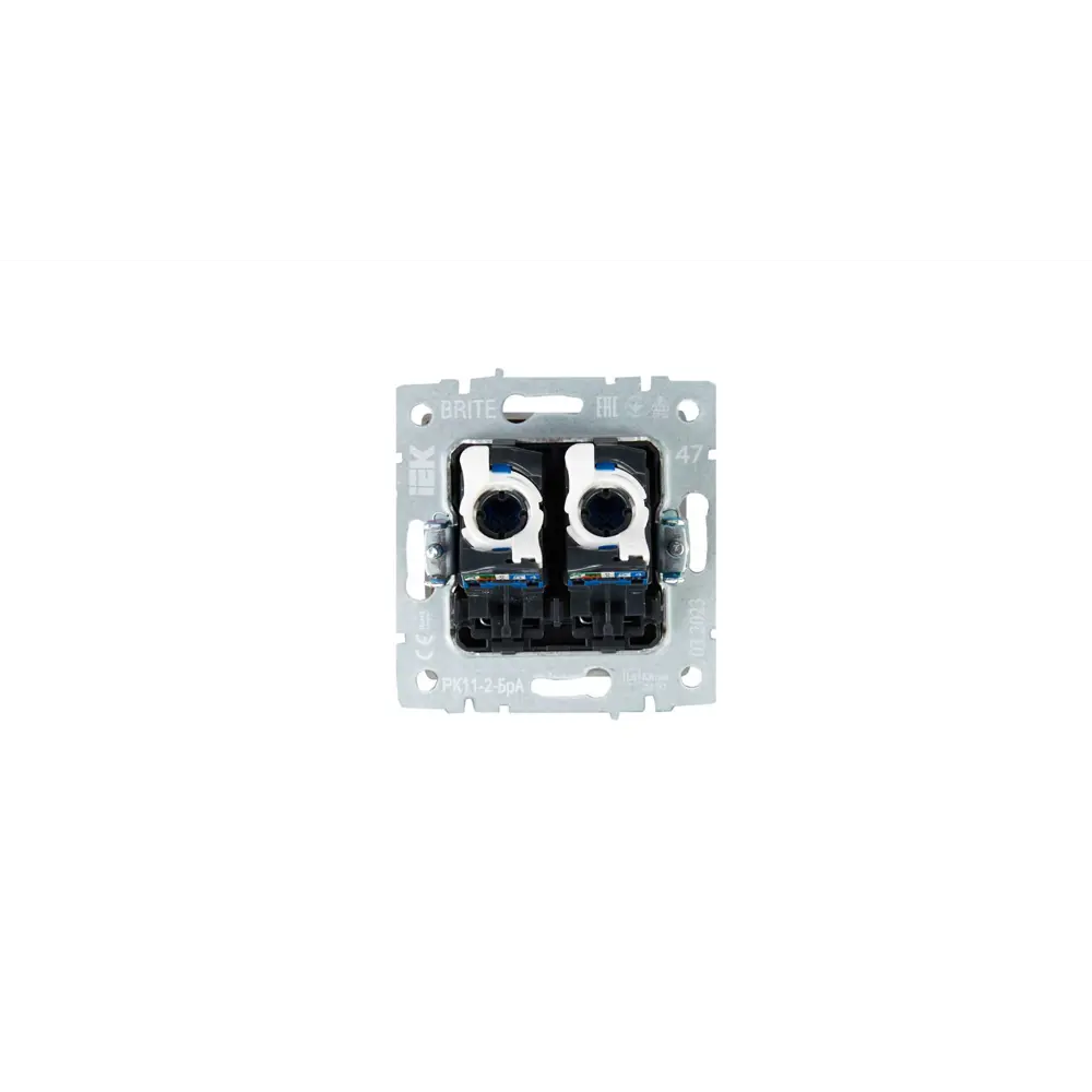 Фото 4 Розетка компьютерная встраиваемая Iek Brite BR-K20-2-K47 RJ45 Cat 6 цвет алюминий Фото 4 Розетка компьютерная встраиваемая Iek Brite BR-K20-2-K47 RJ45 Cat 6 цвет алюминий