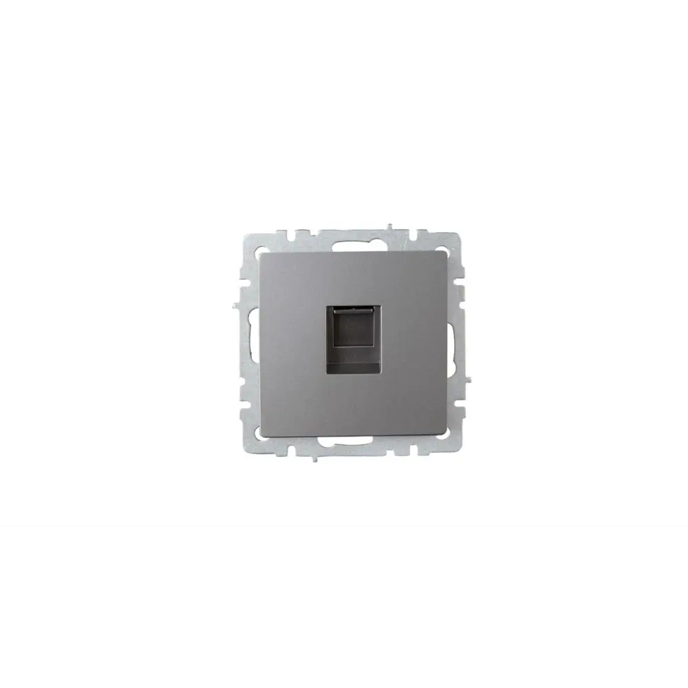 Фото 3 Розетка компьютерная встраиваемая Iek Brite BR-K10-2-K46 RJ45 Cat 6 цвет сталь Фото 3 Розетка компьютерная встраиваемая Iek Brite BR-K10-2-K46 RJ45 Cat 6 цвет сталь