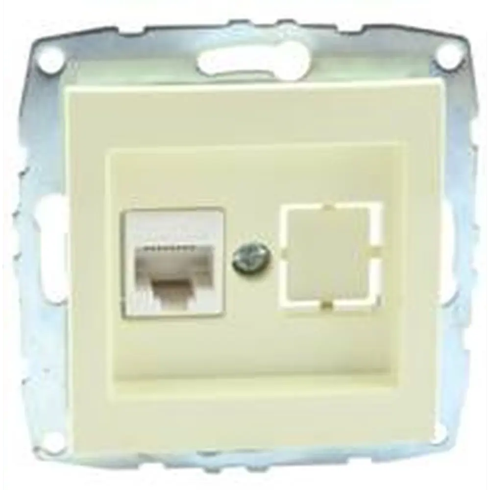 Фото Розетка компьютерная встраиваемая Mono electric Despina-Larissa 500-001705-125 RJ45 Cat 6 цвет кремовый Фото Розетка компьютерная встраиваемая Mono electric Despina-Larissa 500-001705-125 RJ45 Cat 6 цвет кремовый