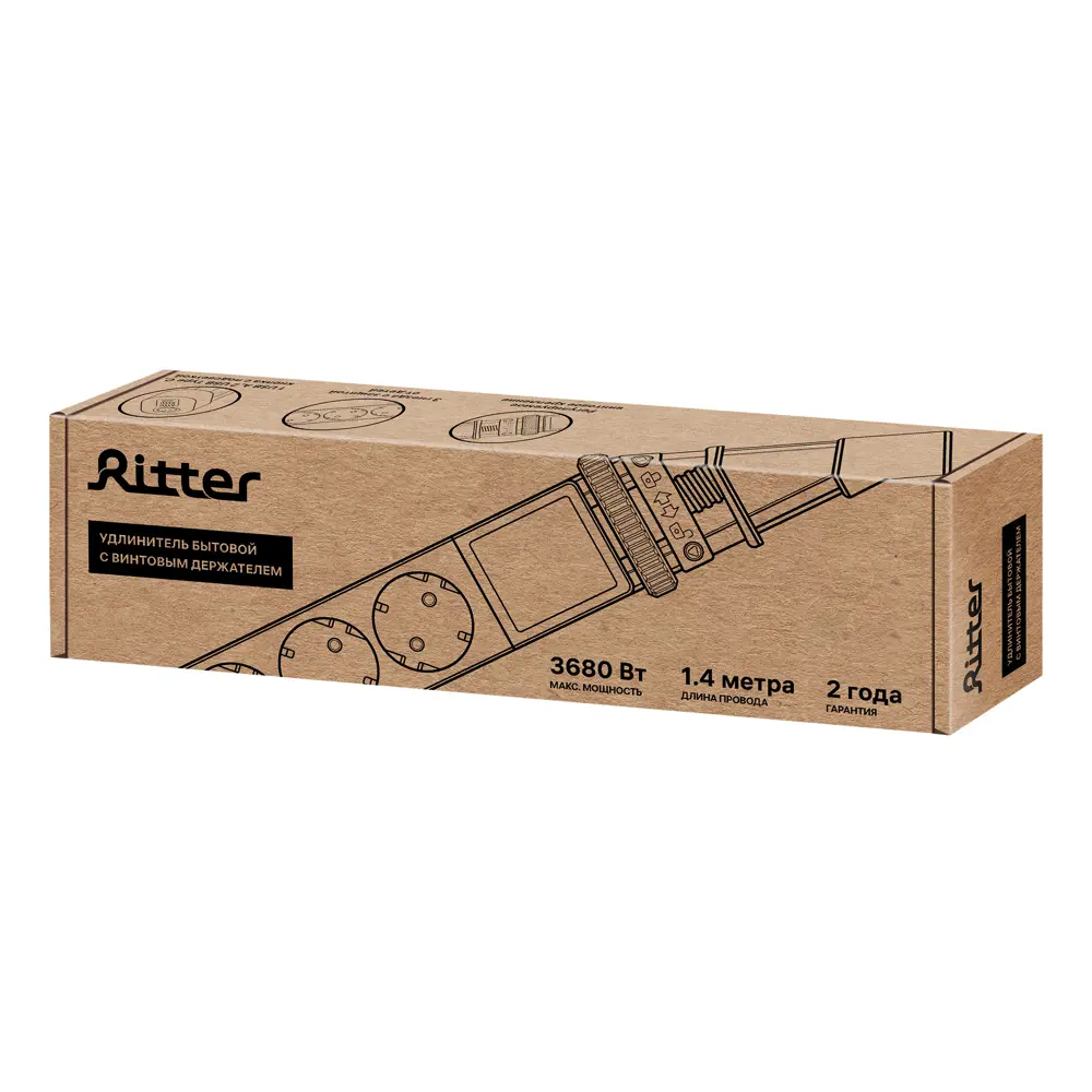 Фото 10 Удлинитель бытовой Ritter 32082 5 3 розетки с заземлением 1.4 м 3680 Вт c выключателем и USB цвет черный/красный Фото 10 Удлинитель бытовой Ritter 32082 5 3 розетки с заземлением 1.4 м 3680 Вт c выключателем и USB цвет черный/красный