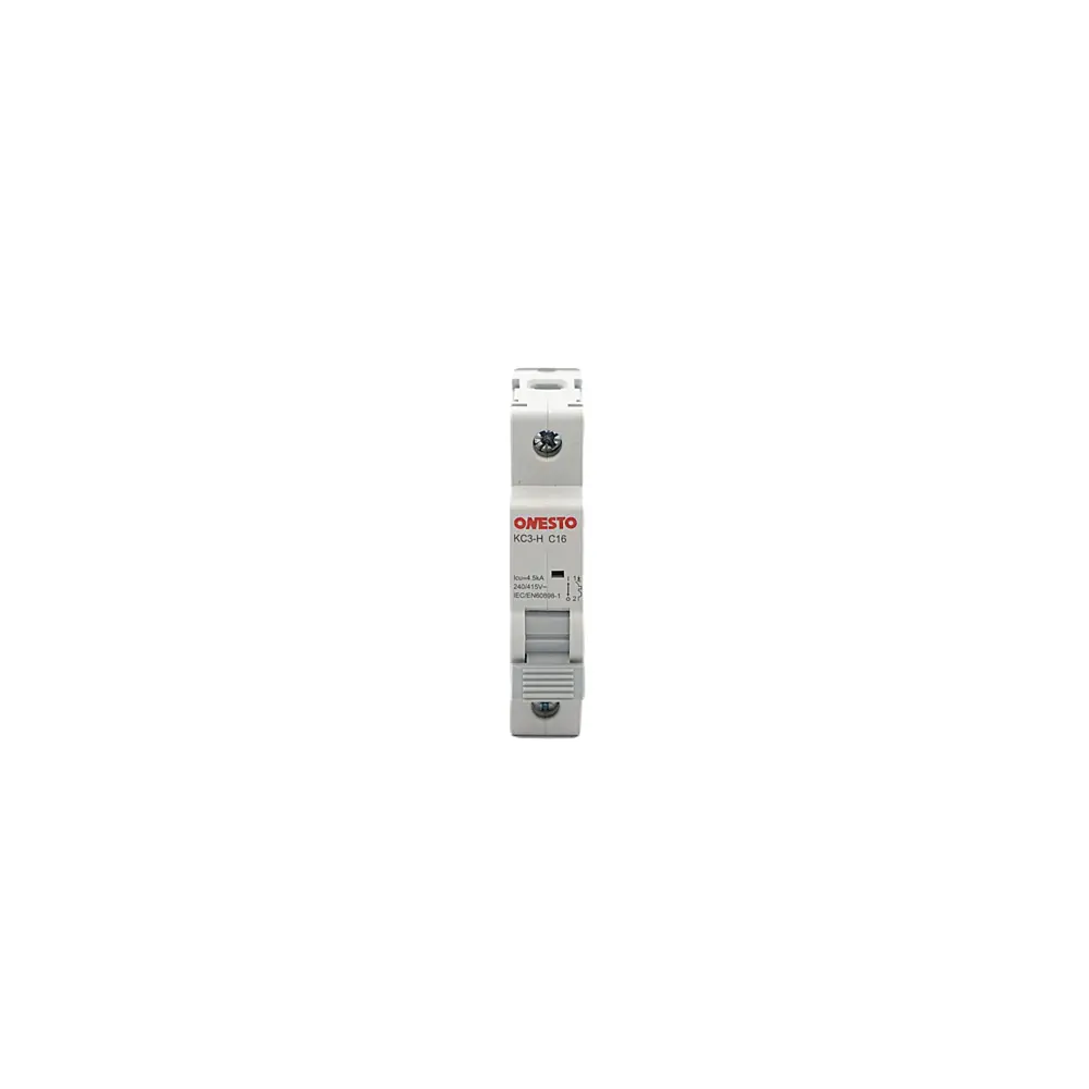 Фото 3 Автоматический выключатель Onesto KC3-H MCB 1P C16 А 4.5 кА onKC3H1p16a 2 шт. Фото 3 Автоматический выключатель Onesto KC3-H MCB 1P C16 А 4.5 кА onKC3H1p16a 2 шт.