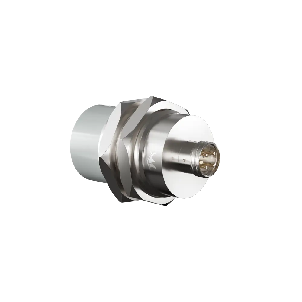 Фото Индуктивный датчик Prompower KT130-D25NA-DS1253-LY латунь незаподлицо М30 25 мм NPN-НО разъём М12 Фото Индуктивный датчик Prompower KT130-D25NA-DS1253-LY латунь незаподлицо М30 25 мм NPN-НО разъём М12