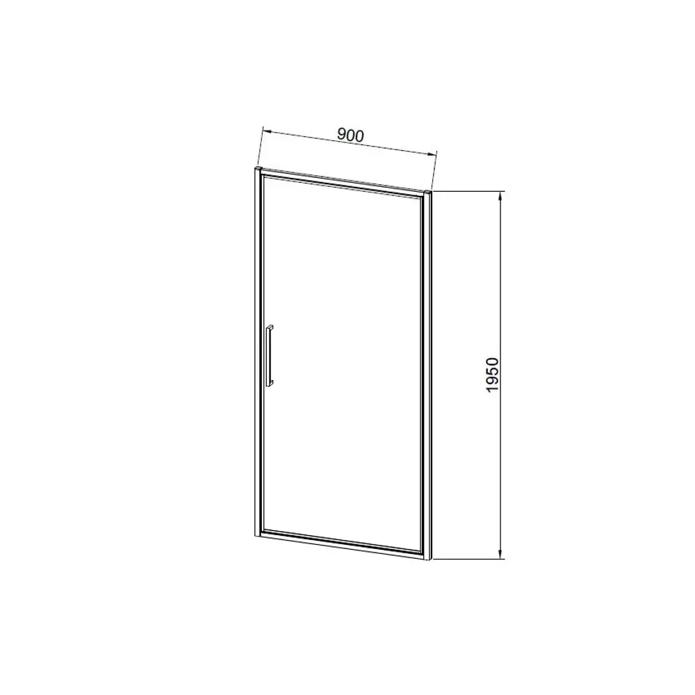 Фото 3 Душевая дверь Vincea Slim 8mm VDP-4SL900CLG 90 профиль брашированное золото стекло прозрачное