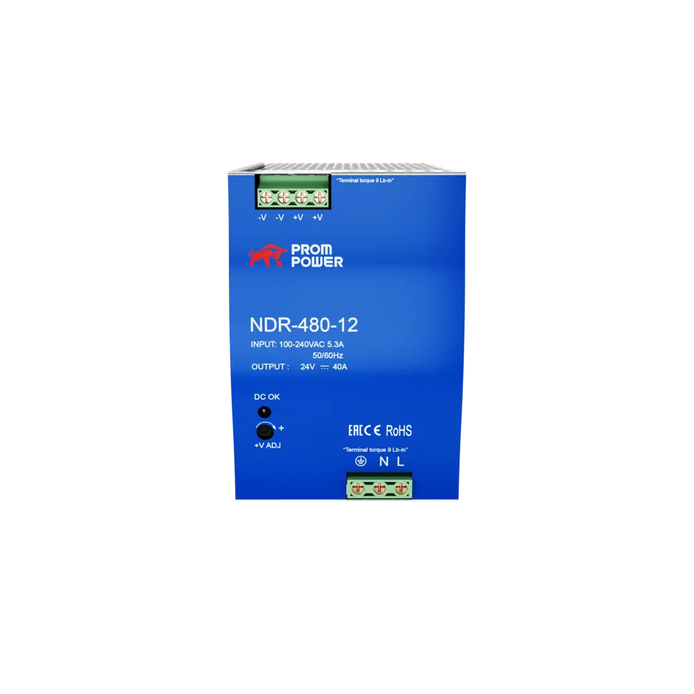 Фото 4 Источник питания Prompower NDR-480-12 на выходе 12 В DC 40 А 480 Вт входное 85-264 В AC 120-370 В DC Фото 4 Источник питания Prompower NDR-480-12 на выходе 12 В DC 40 А 480 Вт входное 85-264 В AC 120-370 В DC