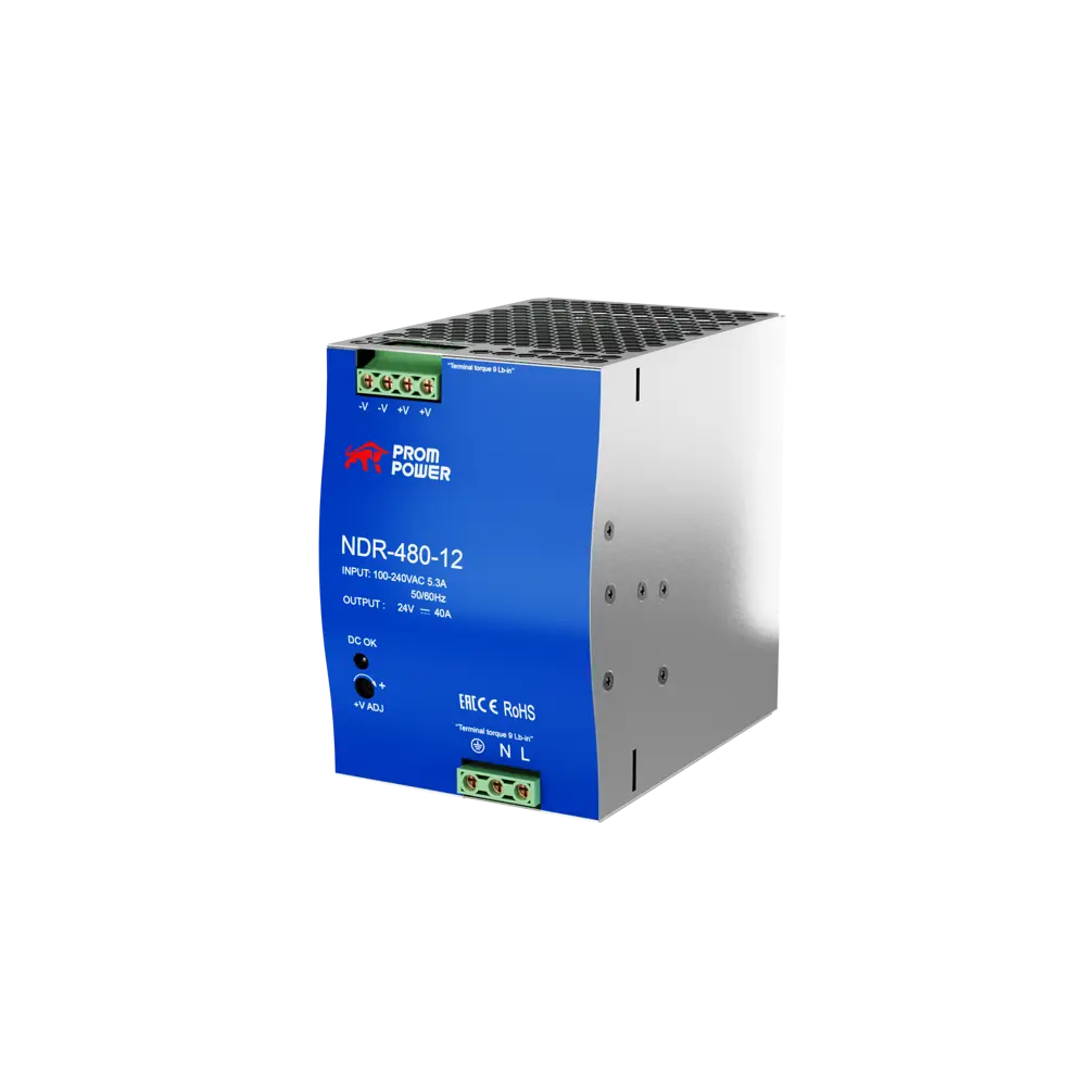 Фото 2 Источник питания Prompower NDR-480-12 на выходе 12 В DC 40 А 480 Вт входное 85-264 В AC 120-370 В DC Фото 2 Источник питания Prompower NDR-480-12 на выходе 12 В DC 40 А 480 Вт входное 85-264 В AC 120-370 В DC
