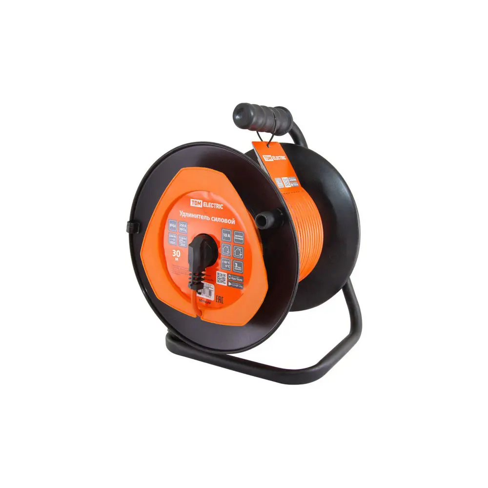 Фото Удлинитель на катушке Tdm electric SQ1301-0405 1 розетка, 30 м Фото Удлинитель на катушке Tdm electric SQ1301-0405 1 розетка, 30 м