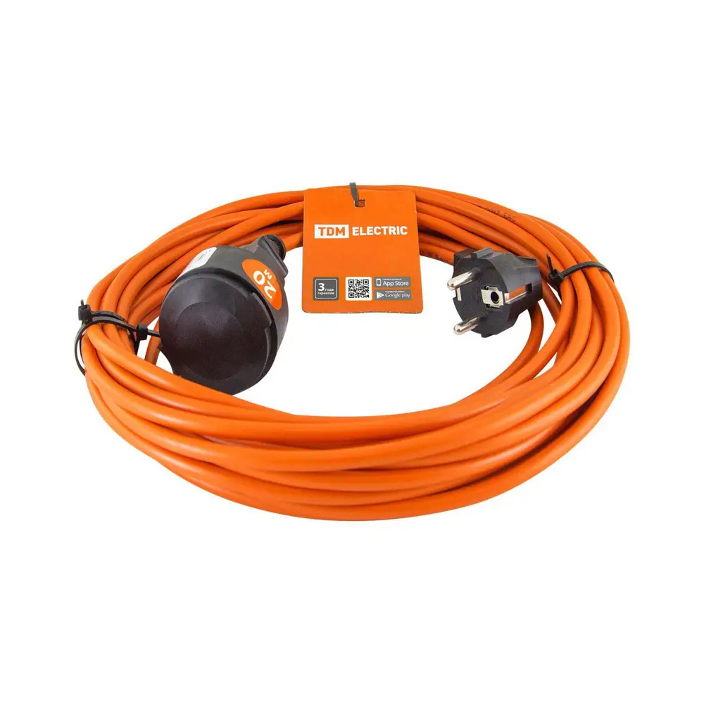 Фото Удлинитель-шнур силовой Tdm electric SQ1301-0606 1 розетка 20 м
