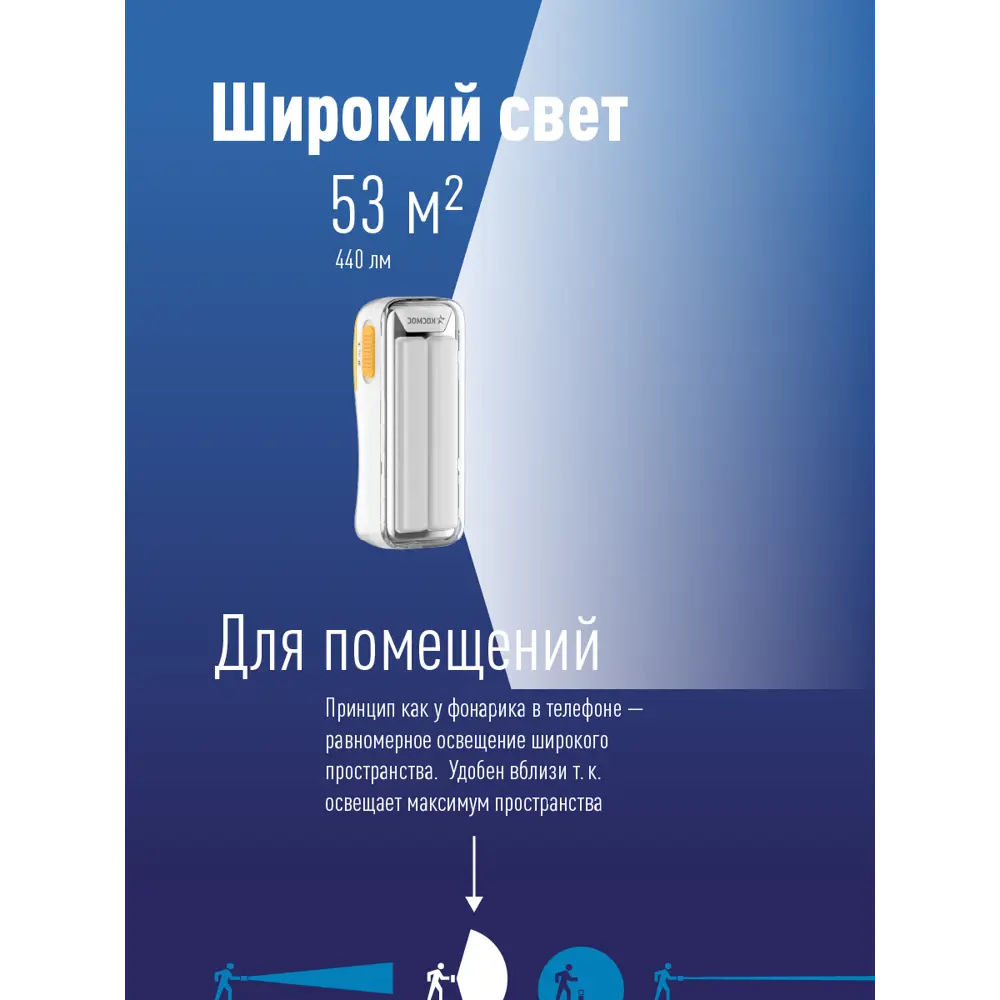 Фото 2 Фонарь светильник аккумуляторный Космос 10W SMD LED, 4V2Ah Фото 2 Фонарь светильник аккумуляторный Космос 10W SMD LED, 4V2Ah