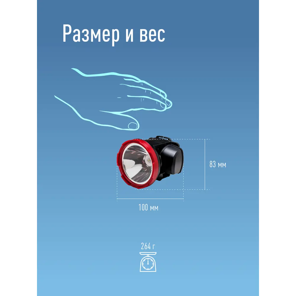 Фото 5 Фонарь налобный светодиодный аккумуляторный Космос H5W, 2 режима, 5W LED Фото 5 Фонарь налобный светодиодный аккумуляторный Космос H5W, 2 режима, 5W LED