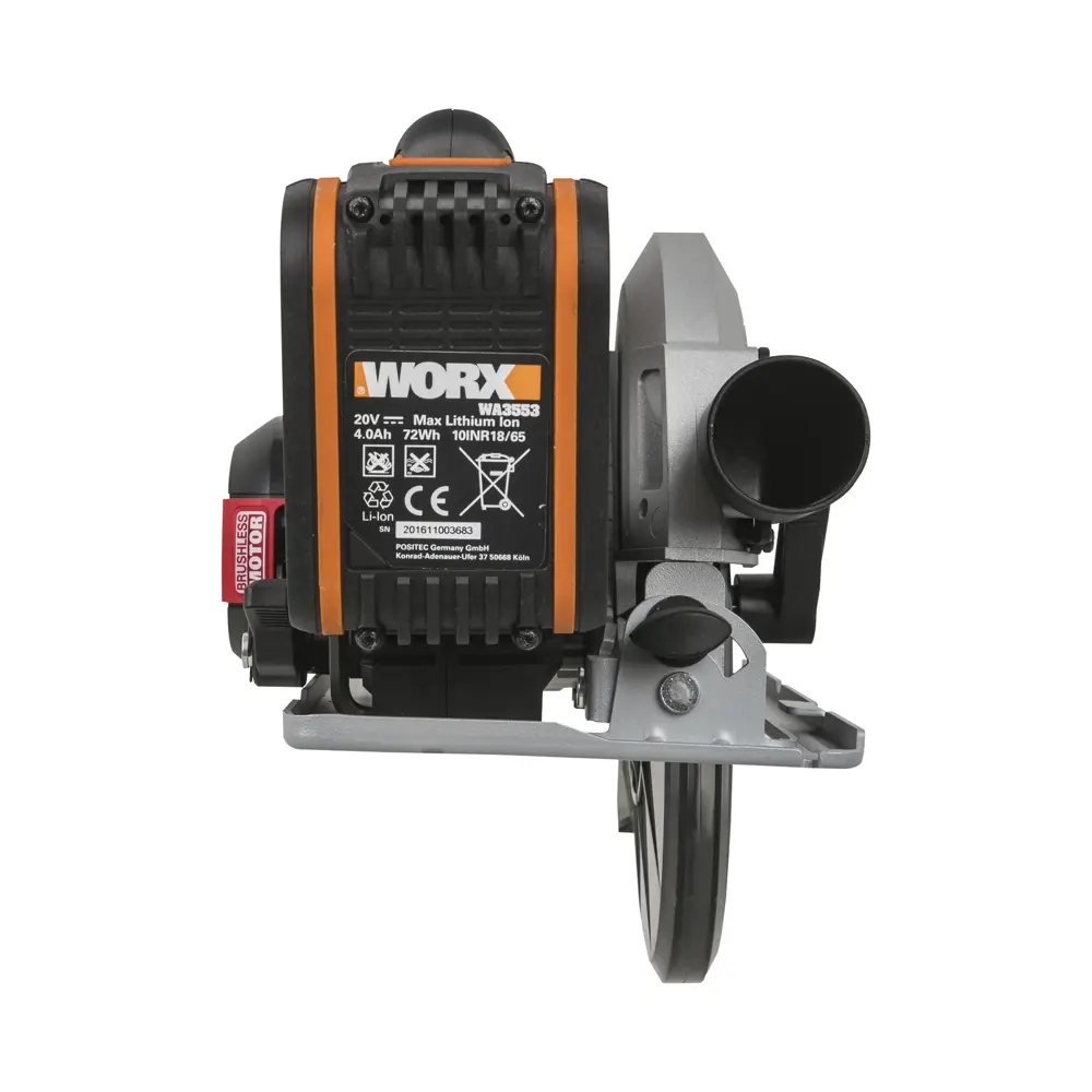 Фото 2 Аккумуляторная циркулярная пила WORX WX520