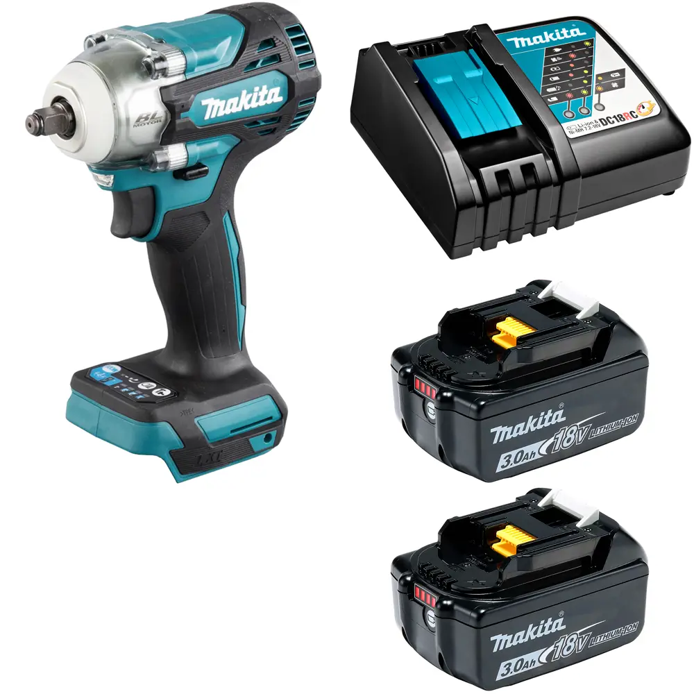 Фото Гайковерт аккумуляторный бесщеточный Makita DTW302RFE, 18 В Li-Ion 2x3 Ач, 500 Нм Фото Гайковерт аккумуляторный бесщеточный Makita DTW302RFE, 18 В Li-Ion 2x3 Ач, 500 Нм